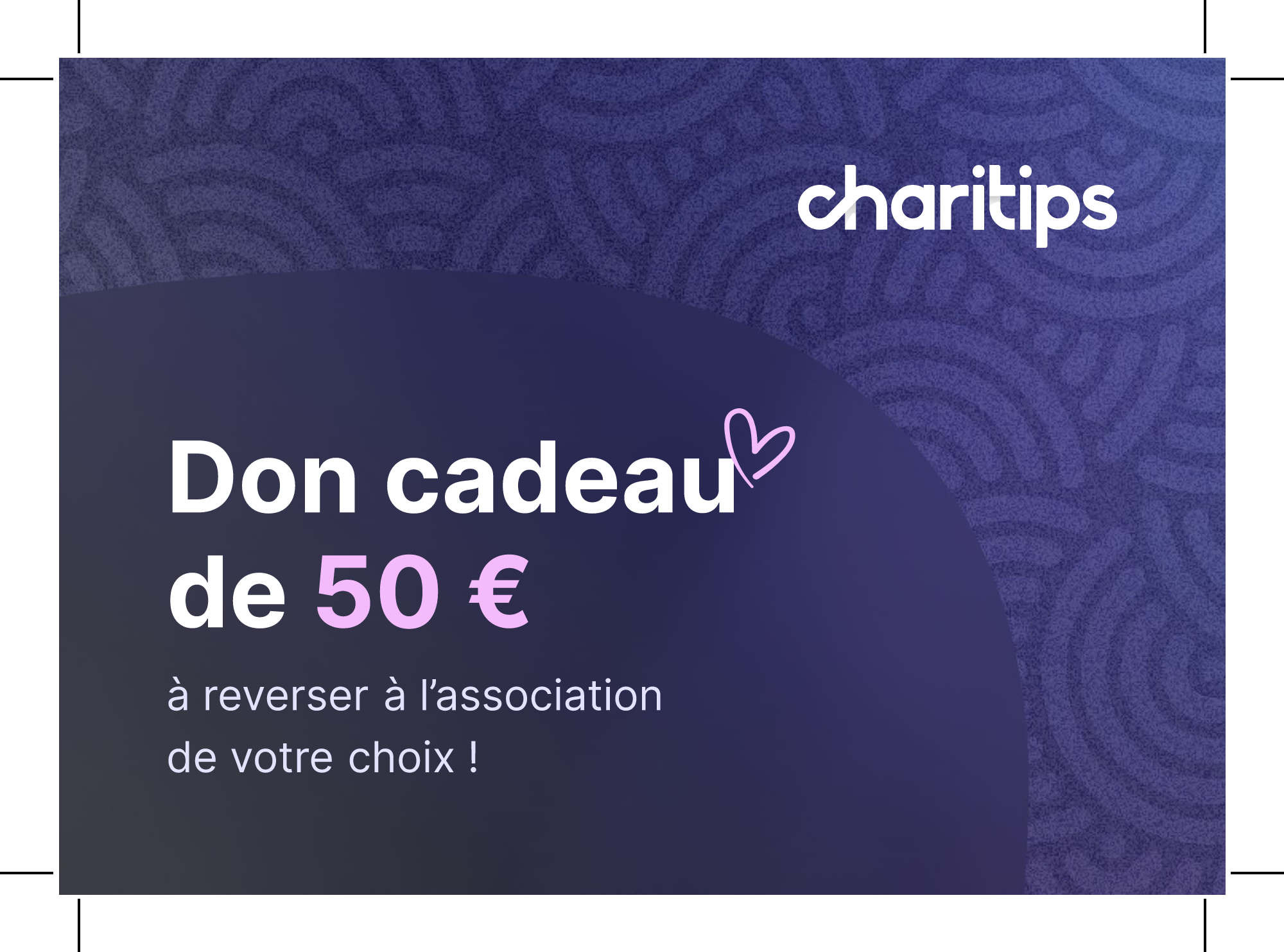 Print front of a sample donation card